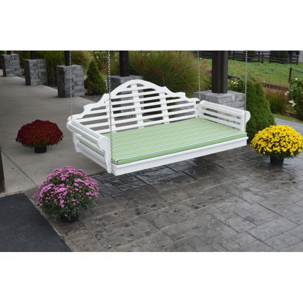 A &amp; L Furniture Poly Marlboro Swingbed Porch Swing Beds 4ft / Aruba Blue