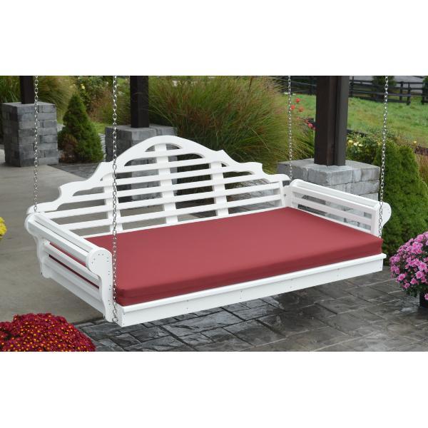 A &amp; L Furniture Poly Marlboro Swingbed Porch Swing Beds 4ft / Aruba Blue