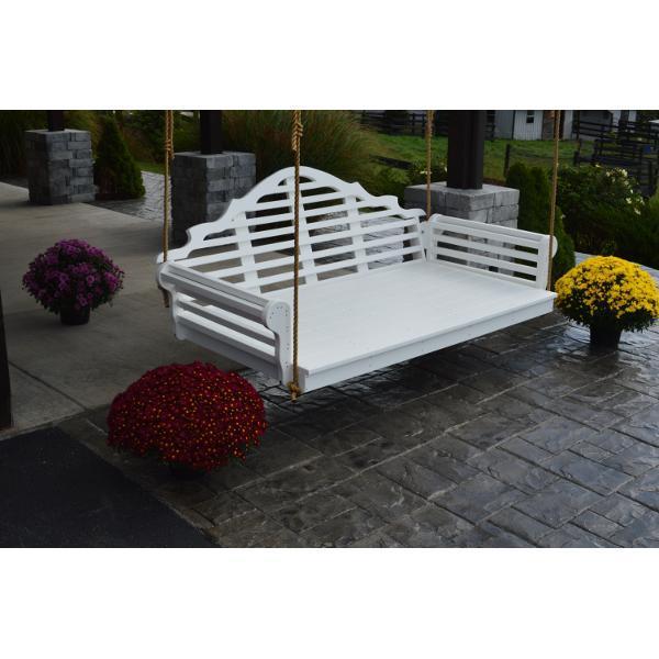 A &amp; L Furniture Poly Marlboro Swingbed Porch Swing Beds 4ft / Aruba Blue