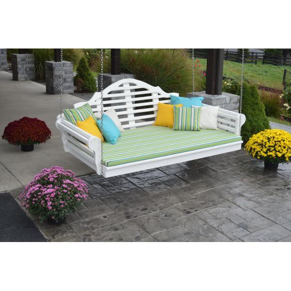 A &amp; L Furniture Poly Marlboro Swingbed Porch Swing Beds 4ft / Aruba Blue