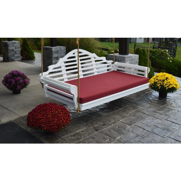 A &amp; L Furniture Poly Marlboro Swingbed Porch Swing Beds 4ft / Aruba Blue
