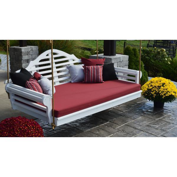 A &amp; L Furniture Poly Marlboro Swingbed Porch Swing Beds 4ft / Aruba Blue