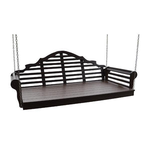 A & L Furniture Poly Marlboro Swingbed Porch Swing Beds 4ft / Aruba Blue