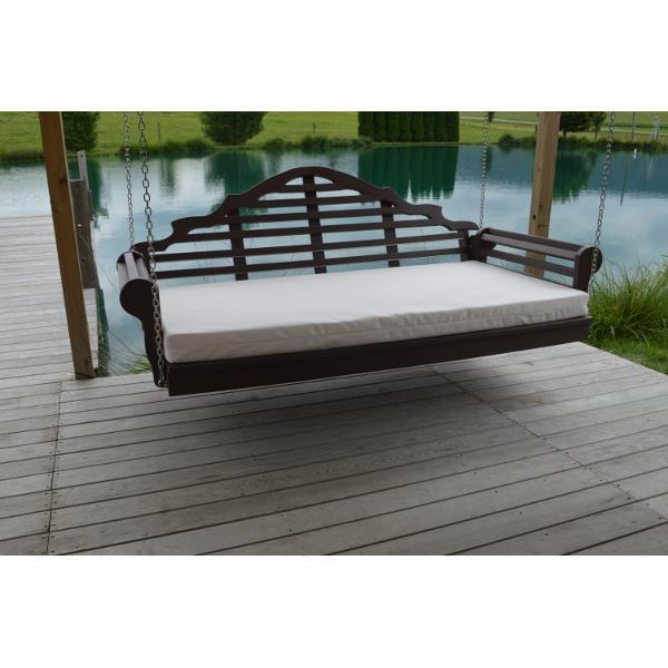 A &amp; L Furniture Poly Marlboro Swingbed Porch Swing Beds 4ft / Aruba Blue