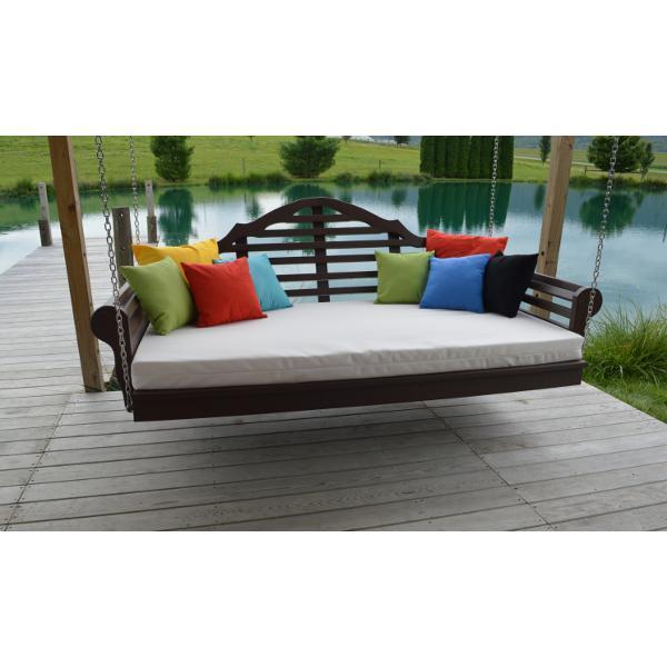 A &amp; L Furniture Poly Marlboro Swingbed Porch Swing Beds 4ft / Aruba Blue