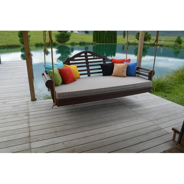 A &amp; L Furniture Poly Marlboro Swingbed Porch Swing Beds 4ft / Aruba Blue