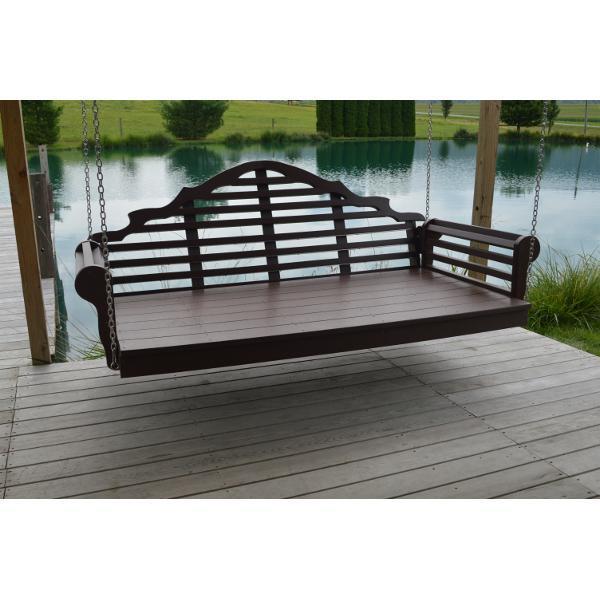 A &amp; L Furniture Poly Marlboro Swingbed Porch Swing Beds 4ft / Aruba Blue