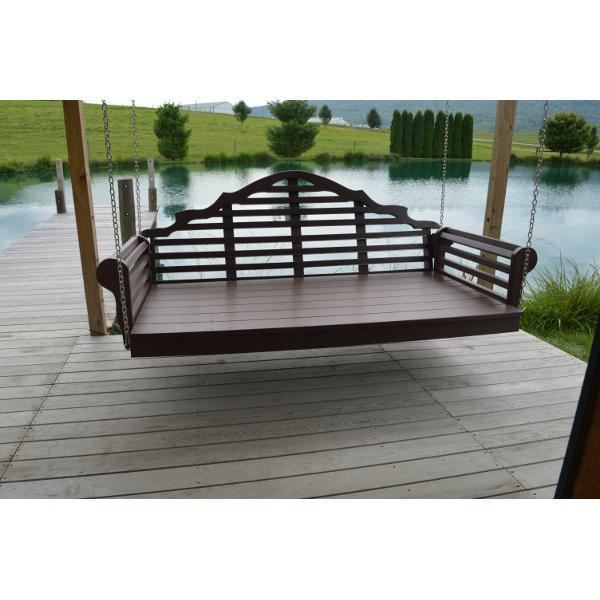 A &amp; L Furniture Poly Marlboro Swingbed Porch Swing Beds 4ft / Aruba Blue