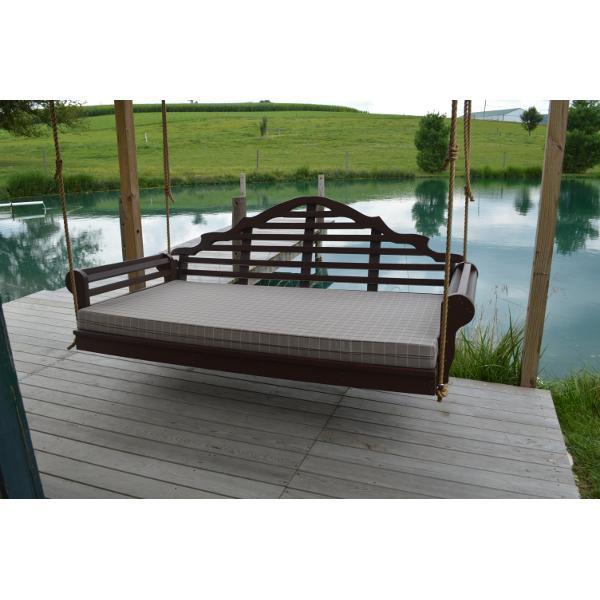 A &amp; L Furniture Poly Marlboro Swingbed Porch Swing Beds 4ft / Aruba Blue