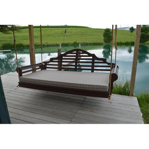 A & L Furniture Poly Marlboro Swingbed Porch Swing Beds 4ft / Aruba Blue