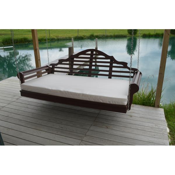 A &amp; L Furniture Poly Marlboro Swingbed Porch Swing Beds 4ft / Aruba Blue