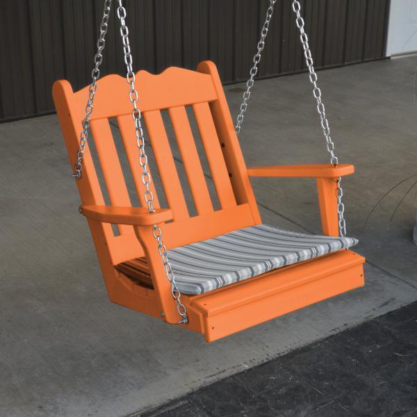 A &amp; L Furniture Poly Royal English Chair Swing Porch Swing Aruba Blue