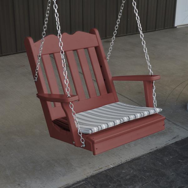 A &amp; L Furniture Poly Royal English Chair Swing Porch Swing Aruba Blue