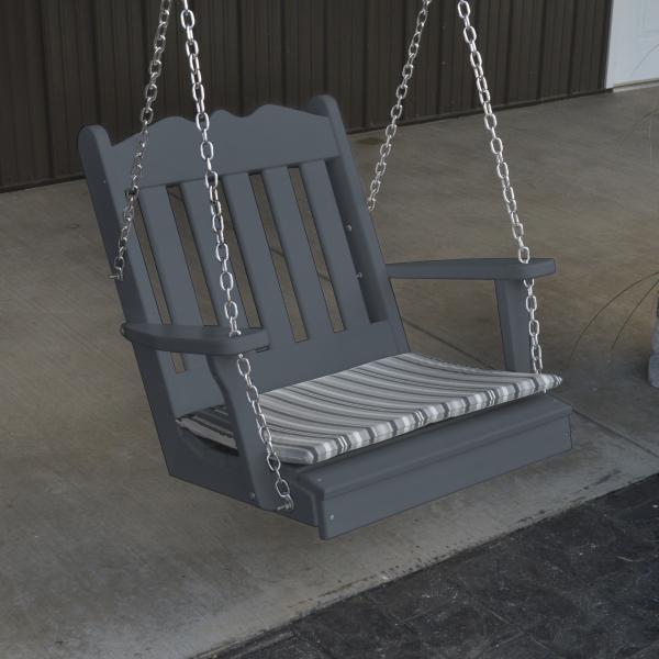 A &amp; L Furniture Poly Royal English Chair Swing Porch Swing Aruba Blue