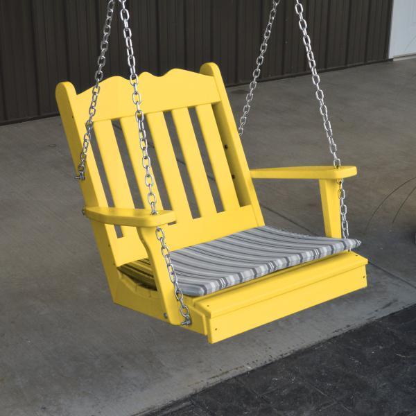 A &amp; L Furniture Poly Royal English Chair Swing Porch Swing Aruba Blue