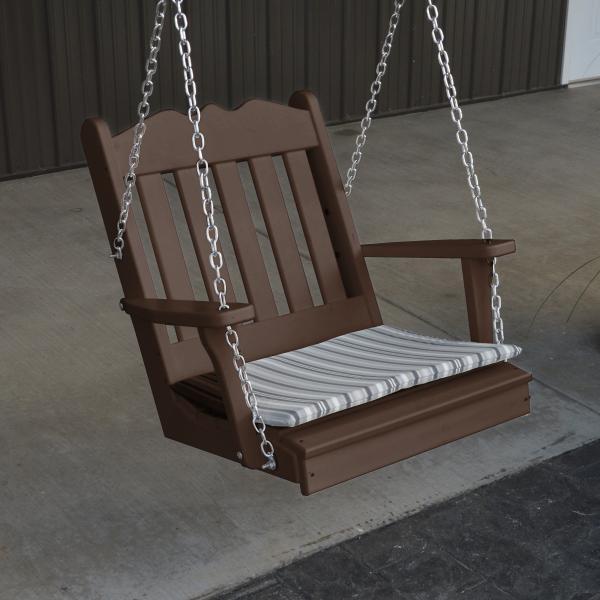 A &amp; L Furniture Poly Royal English Chair Swing Porch Swing Aruba Blue