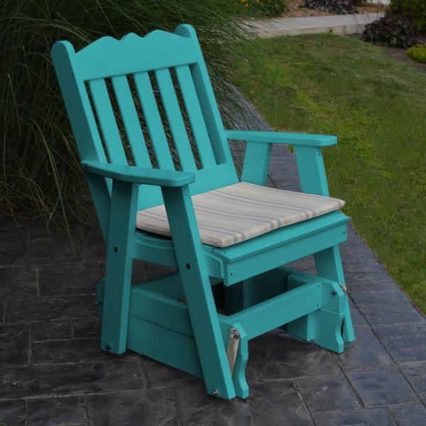 A &amp; L Furniture Poly Royal English Gliding Chair Glider Aruba Blue