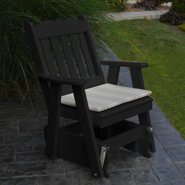 A &amp; L Furniture Poly Royal English Gliding Chair Glider Black