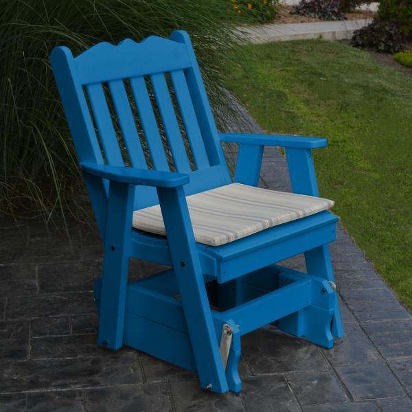 A &amp; L Furniture Poly Royal English Gliding Chair Glider Blue