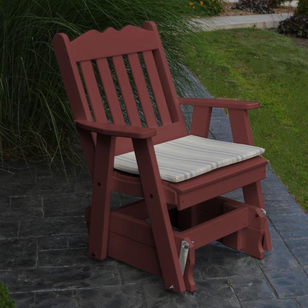 A &amp; L Furniture Poly Royal English Gliding Chair Glider Cherrywood