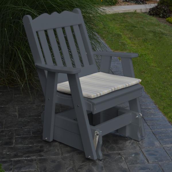 A &amp; L Furniture Poly Royal English Gliding Chair Glider Dark Gray