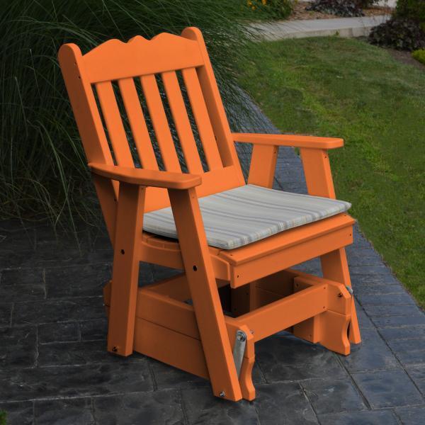 A &amp; L Furniture Poly Royal English Gliding Chair Glider Orange