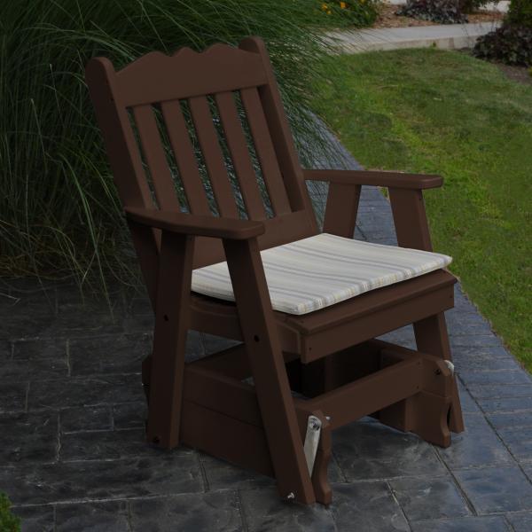 A &amp; L Furniture Poly Royal English Gliding Chair Glider Tudor Brown