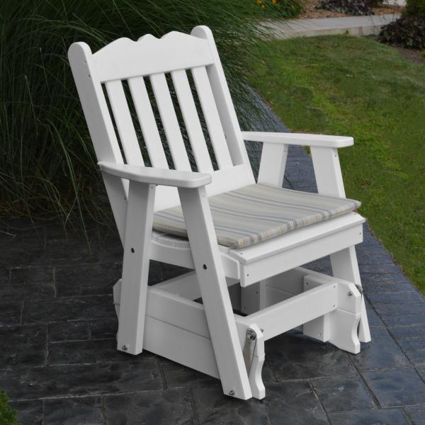 A &amp; L Furniture Poly Royal English Gliding Chair Glider White