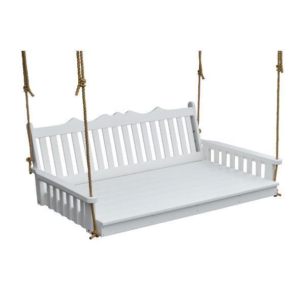 A &amp; L Furniture Poly Royal English Swingbed Porch Swing Beds 4ft / Aruba Blue