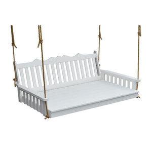 A & L Furniture Poly Royal English Swingbed Porch Swing Beds 4ft / Aruba Blue
