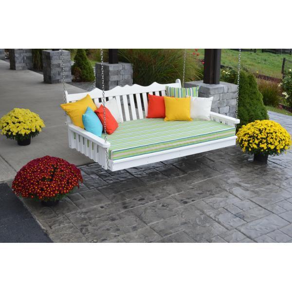 A &amp; L Furniture Poly Royal English Swingbed Porch Swing Beds 4ft / Aruba Blue