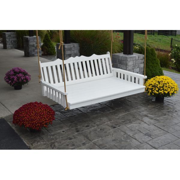 A &amp; L Furniture Poly Royal English Swingbed Porch Swing Beds 4ft / Aruba Blue
