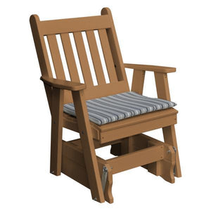 A & L Furniture Poly Traditional English Gliding Chair Outdoor Chairs Cedar