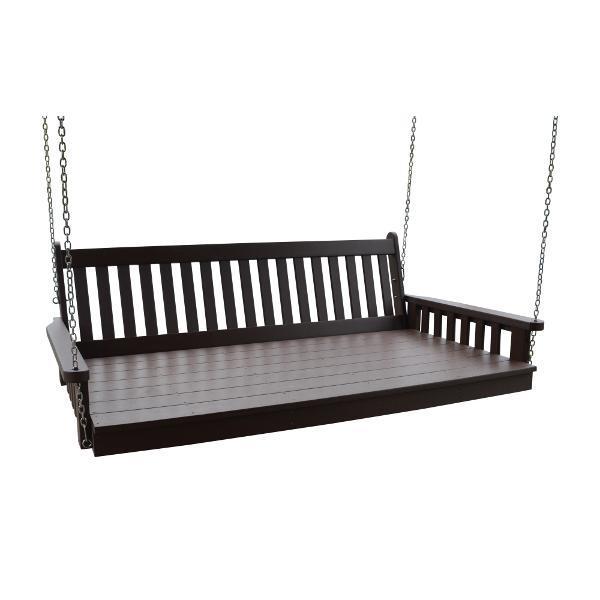 A &amp; L Furniture Poly Traditional English Swingbed Porch Swing Beds 4ft / Aruba Blue