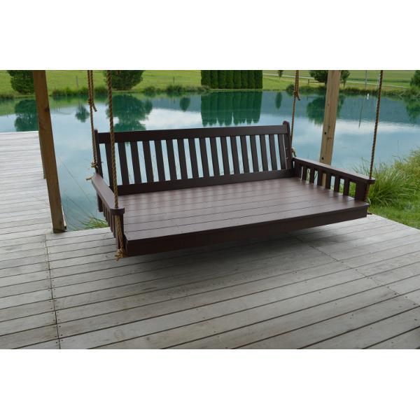 A &amp; L Furniture Poly Traditional English Swingbed Porch Swing Beds 4ft / Aruba Blue