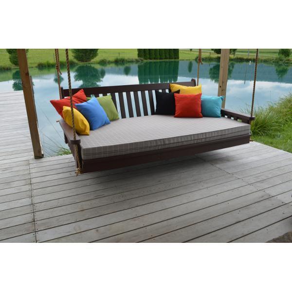 A &amp; L Furniture Poly Traditional English Swingbed Porch Swing Beds 4ft / Aruba Blue