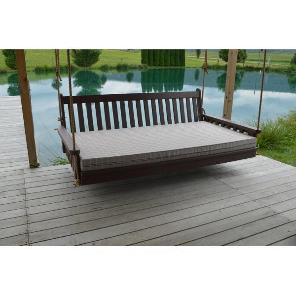 A &amp; L Furniture Poly Traditional English Swingbed Porch Swing Beds 4ft / Aruba Blue