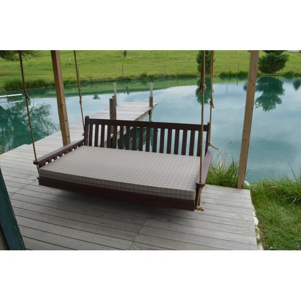 A &amp; L Furniture Poly Traditional English Swingbed Porch Swing Beds 4ft / Aruba Blue