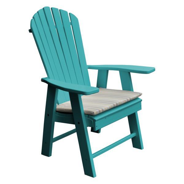 A &amp; L Furniture Poly Upright Adirondack Chair Outdoor Chairs Aruba Blue
