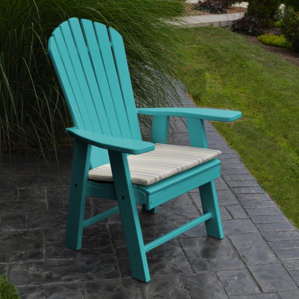 A &amp; L Furniture Poly Upright Adirondack Chair Outdoor Chairs Aruba Blue