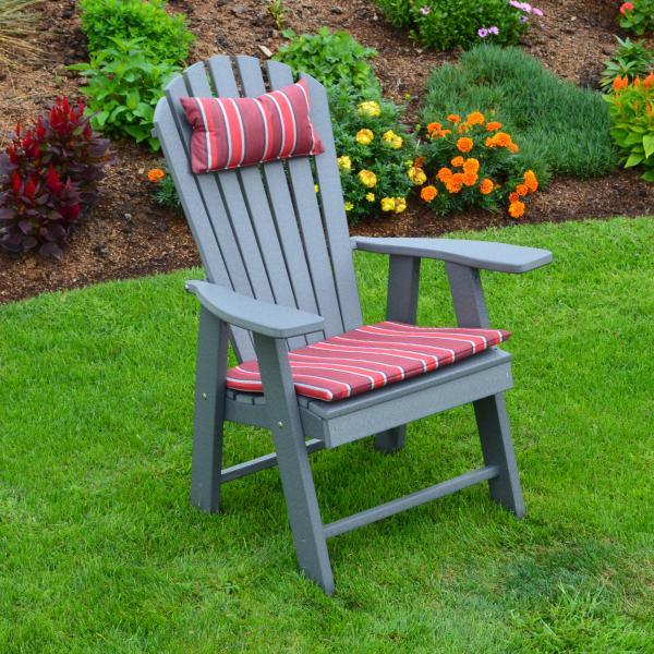 A &amp; L Furniture Poly Upright Adirondack Chair Outdoor Chairs Aruba Blue