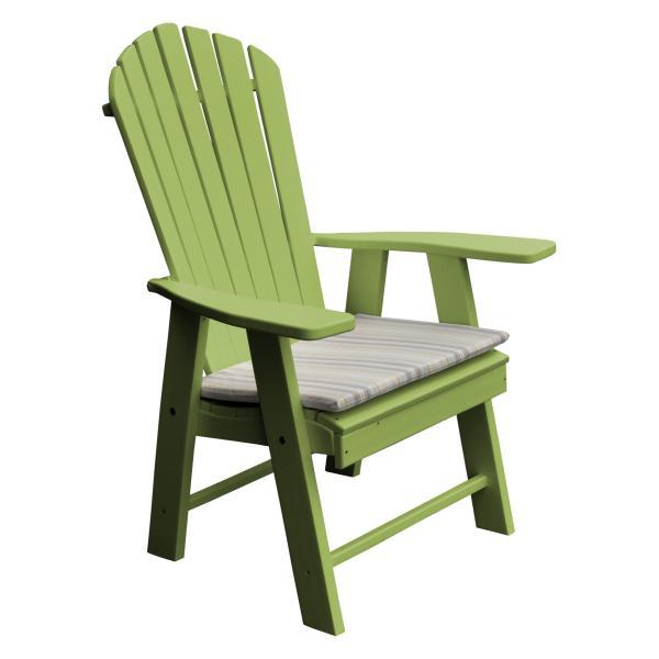 A &amp; L Furniture Poly Upright Adirondack Chair Outdoor Chairs Aruba Blue