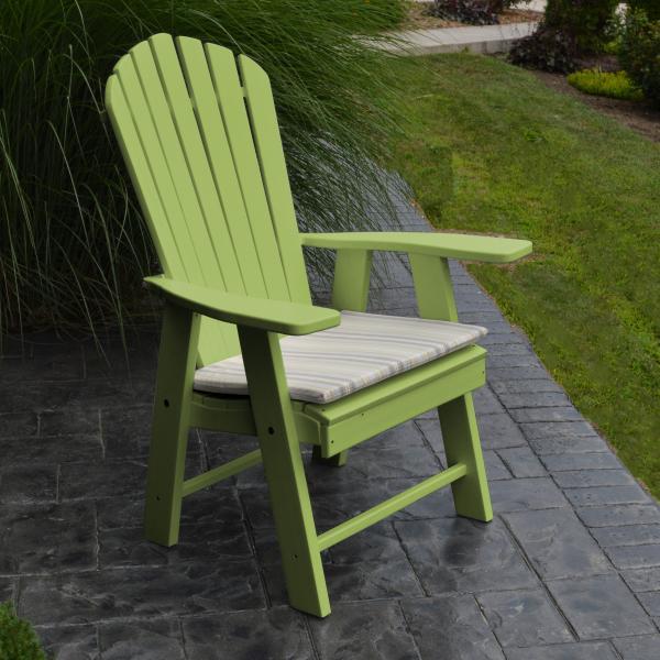 A &amp; L Furniture Poly Upright Adirondack Chair Outdoor Chairs Aruba Blue