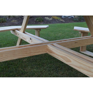 A & L Furniture Pressure Treated Pine 54” Octagon Walk-In Table Picnic Table Unfinished / No