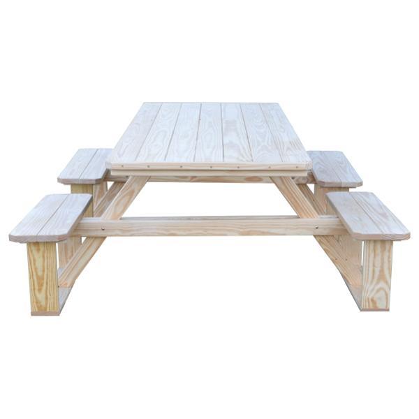A &amp; L Furniture Pressure Treated Pine 8ft Walk-In Table Picnic Table Unfinished / No