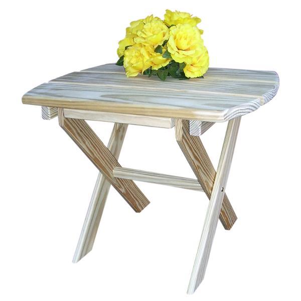 A &amp; L Furniture Pressure Treated Pine Folding Oval End Table Table Unfinished