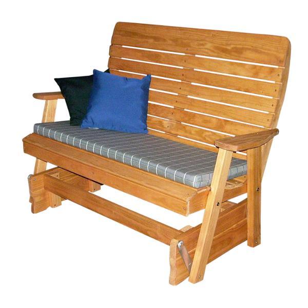 A &amp; L Furniture Pressure Treated Pine Highback Glider Gliders 4ft / Cedar
