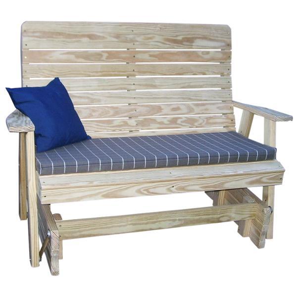 A &amp; L Furniture Pressure Treated Pine Highback Glider Gliders 4ft / Unfinished
