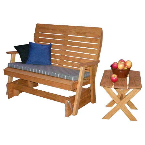 A &amp; L Furniture Pressure Treated Pine Highback Glider Gliders 4ft / Unfinished