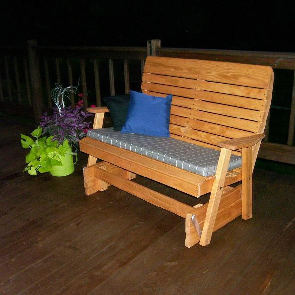 A &amp; L Furniture Pressure Treated Pine Highback Glider Gliders 4ft / Unfinished